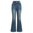 thumbnail image 4 of vigerkar Womens Baggy Wide Leg Casual Jeans Mid Waisted Stretchy Boyfriend Y2K Denim Pants Blue, S, 4 of 9