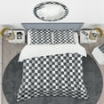 thumbnail image 2 of Designart 'Geometric Monochrome Pattern I' Mid-Century Modern Duvet Cover Set, 2 of 4