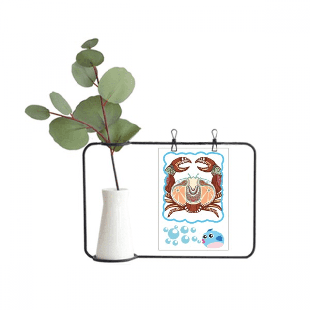 Cancer Constellation Zodiac Symbol Transparent Glass Hanging Vases Decoration Bottle