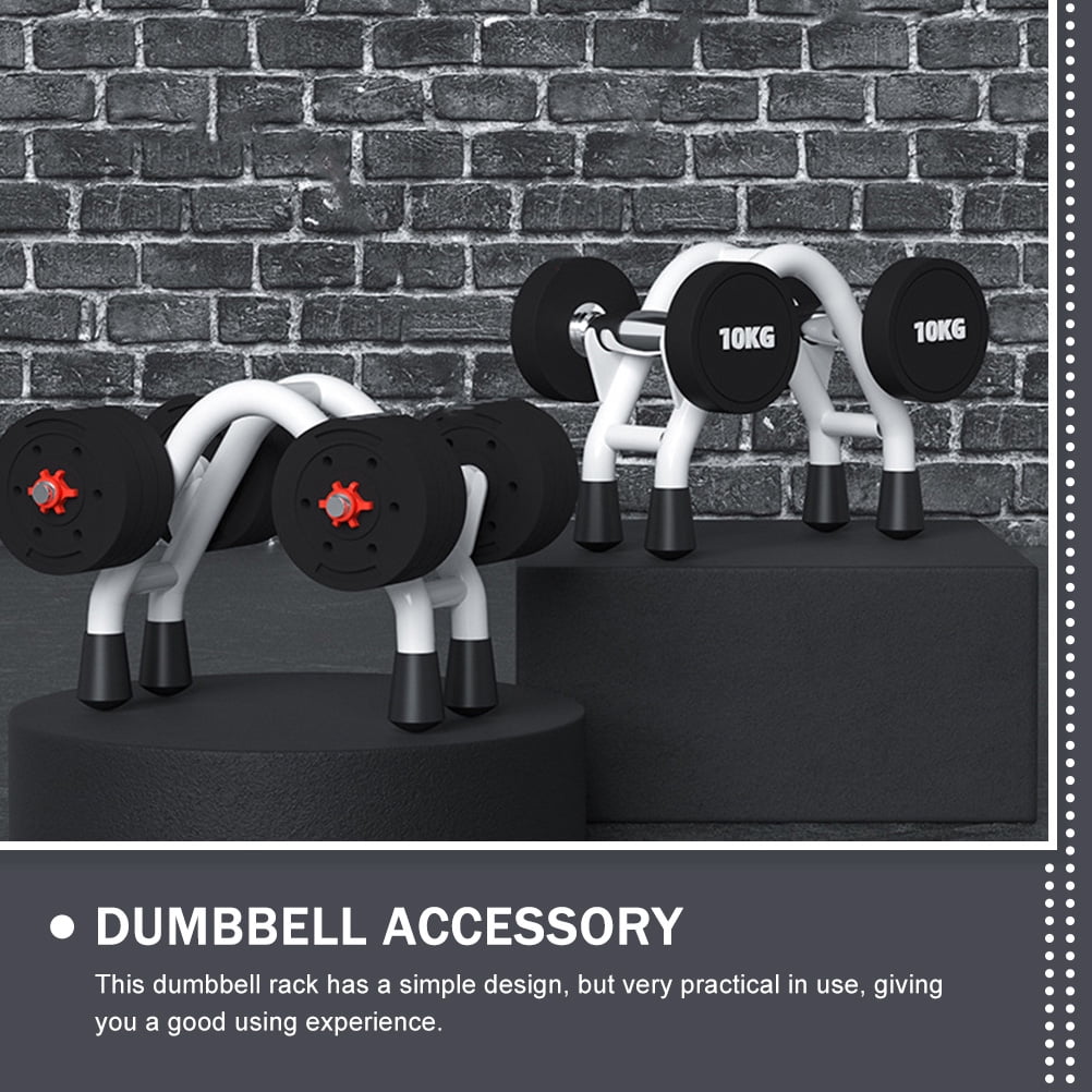 BESTOYARD Household Dumbbell Rack White Wear Resistant Storage Stand for Home Workout Equipment