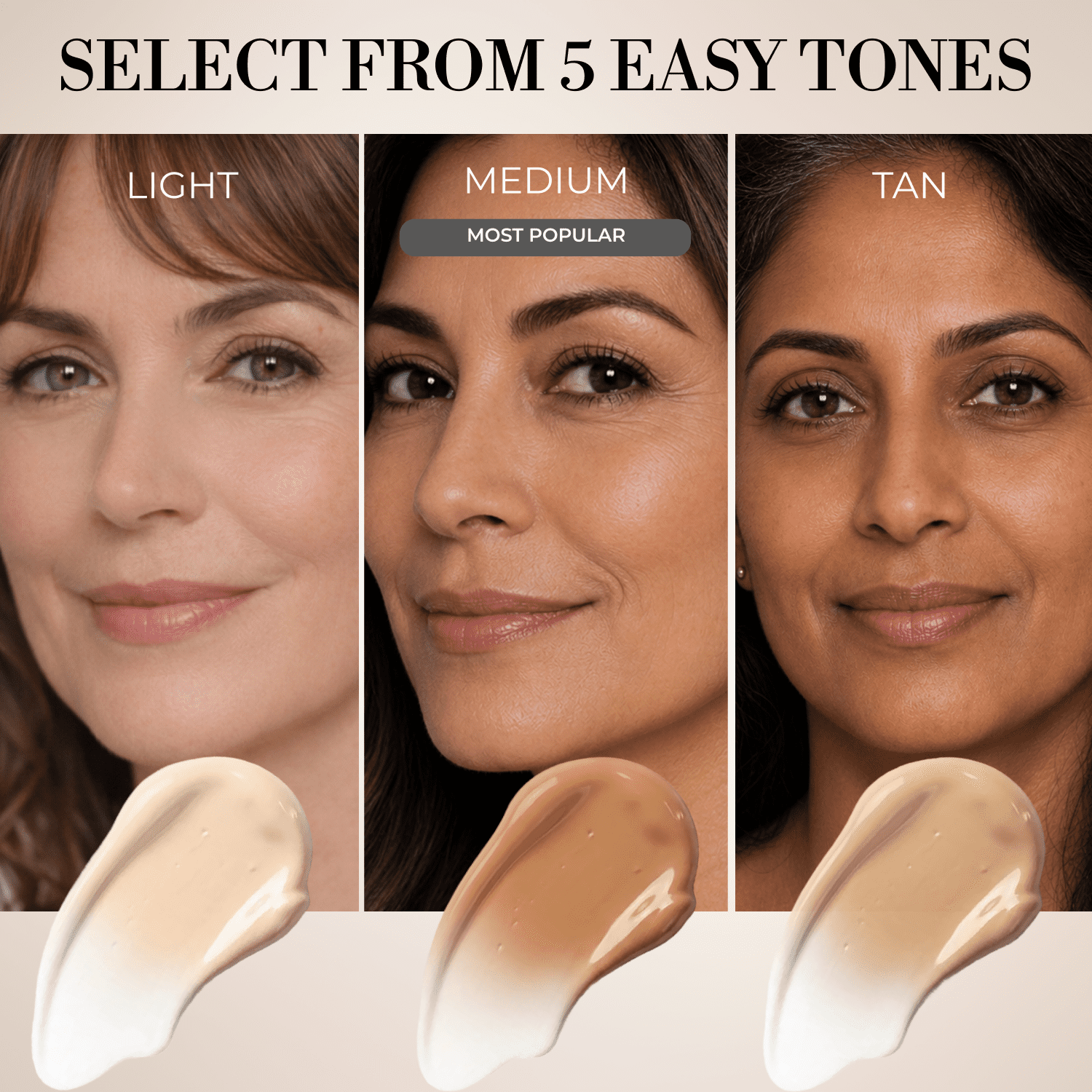 LUMINESS Liquid Mirage Color Changing Foundation for Mature Skin, Skincare-Infused Makeup with Hyaluronic Acid & Vitamin E, Hydrating Liquid Foundation & Concealer Hybrid, Hypoallergenic (Light)