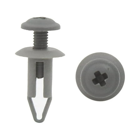 Unique Bargains 50pcs 6mm Hole Dia Plastic Push Type Clip Bumper Mudguard Rivet Fastener for Car