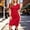 Red Dresses for Women, variant on Ygbgbb Women V‑Neck Wrap Midi Dress, Short Sleeve Ruched Waist Split Hem Slim Fit Bodycon Dress for Work Business and Party Green L
