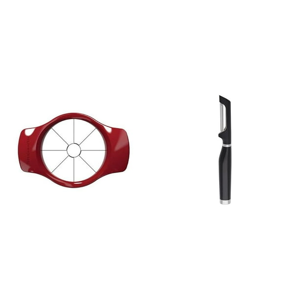 Cortador de frutas y pelador europeo KitchenAid Classic rojo/negro