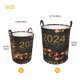 thumbnail image 3 of Balery HAPPY NEW YEAR 2024 Cesta de ropa redonda con asas, impermeable, independiente, para ropa, juguetes, dormitorio y familia-Medium, 3 of 6