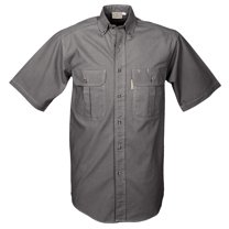 TAG Safari Men's Safari Short Sleeve Shirt w Chest Pockets (Olive, Medium)