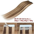 thumbnail image 6 of SEGO 40 Pcs Tape in Hair Extensions 100% Real Remy Human Hair Double Side Skin Tape Straight Silky Hair Clearance Black/Blonde/Red, 6 of 9