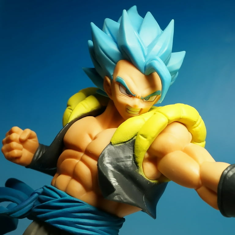 ETERSTARLY 9 Dragon Ball Z Super Saiyan Gogeta Figure Anime Collectible  Model Toy Gift,Blue 