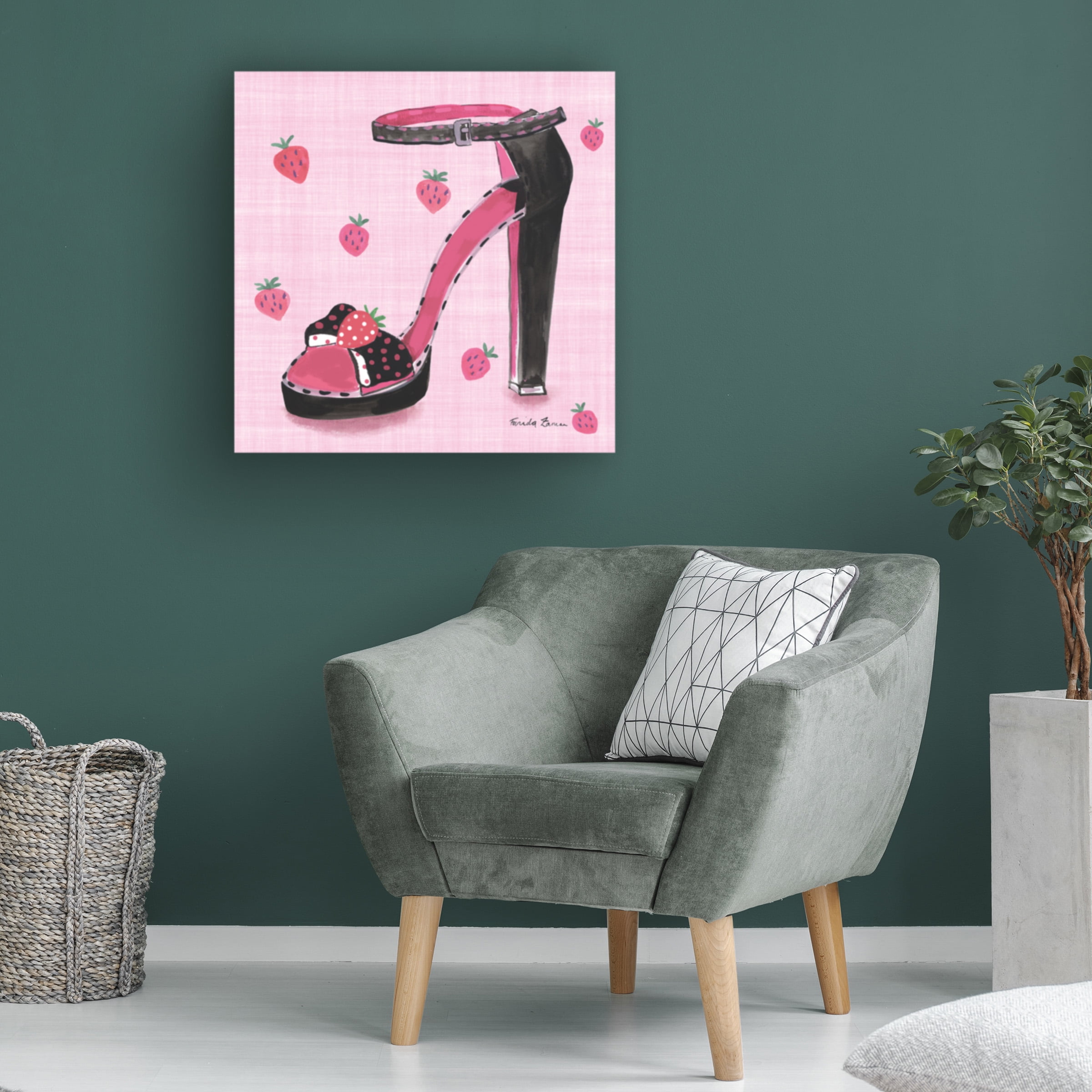 Farida Zaman 'Love Shoes I' Canvas Art