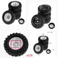 thumbnail image 2 of 4Pcs 1.9 Inch Metal Wheel Rim Rubber Tire for 1/10 RC Crawler TRX4 SCX10 D90 4103 90046 FR4 FMS NT4-White, 2 of 6