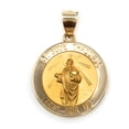 thumbnail image 3 of Ioka-14K Yellow Gold St. Jude Thaddeus Charm Pendant with 1.5mm Singapore Chain Necklace - 20", 3 of 5