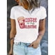 thumbnail image 2 of Valentine'S Day Coffee Short Sleeve T-shirts, Crew Neck Casual Top for Summer & Spring, Women'S Clothing Tee For Adult, Men, Women, Teen, Teenager, Adolescent, Youth, 2 of 8
