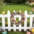 thumbnail image 5 of Beforeyayn Easter Egg Wreath Decoration, Artificial Ring with Hanging Colorful Eggs, Party Scene Door Hanging for Spring, Indoor, Wall and Table Centerpiece, 5 of 6
