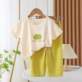 thumbnail image 2 of CAICJ98 Toddler Baby Summer Clothes for Boys 3 6 12 18 Months 2T 3T 4T 5T Girls Outfits Short Sleeve T-shirts and Shorts Dinosaur Shorts Set (Green,12-18 Months), 2 of 8