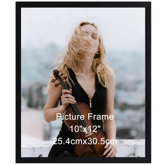 10x12 Picture Frame, Black 10 by 12 Classic Photo Frame for Wall or Tabletop, Single