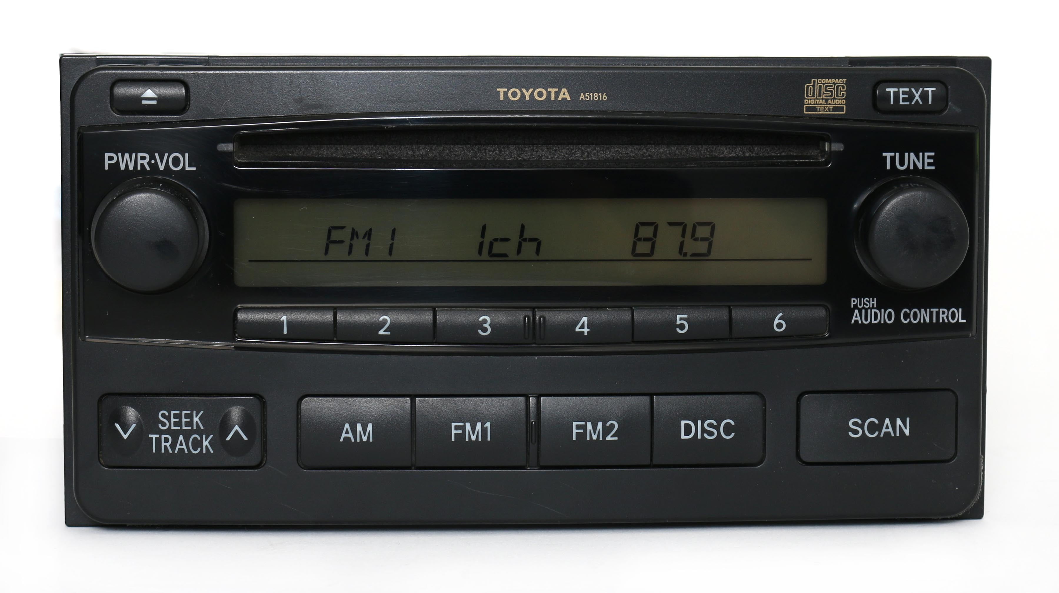 Restored 2004-08 Toyota Matrix AM FM Radio CD Player Part Number 86120-02400 Face A51816 Fits select: 2004-2008 TOYOTA COROLLA MATRIX (Refurbished)
