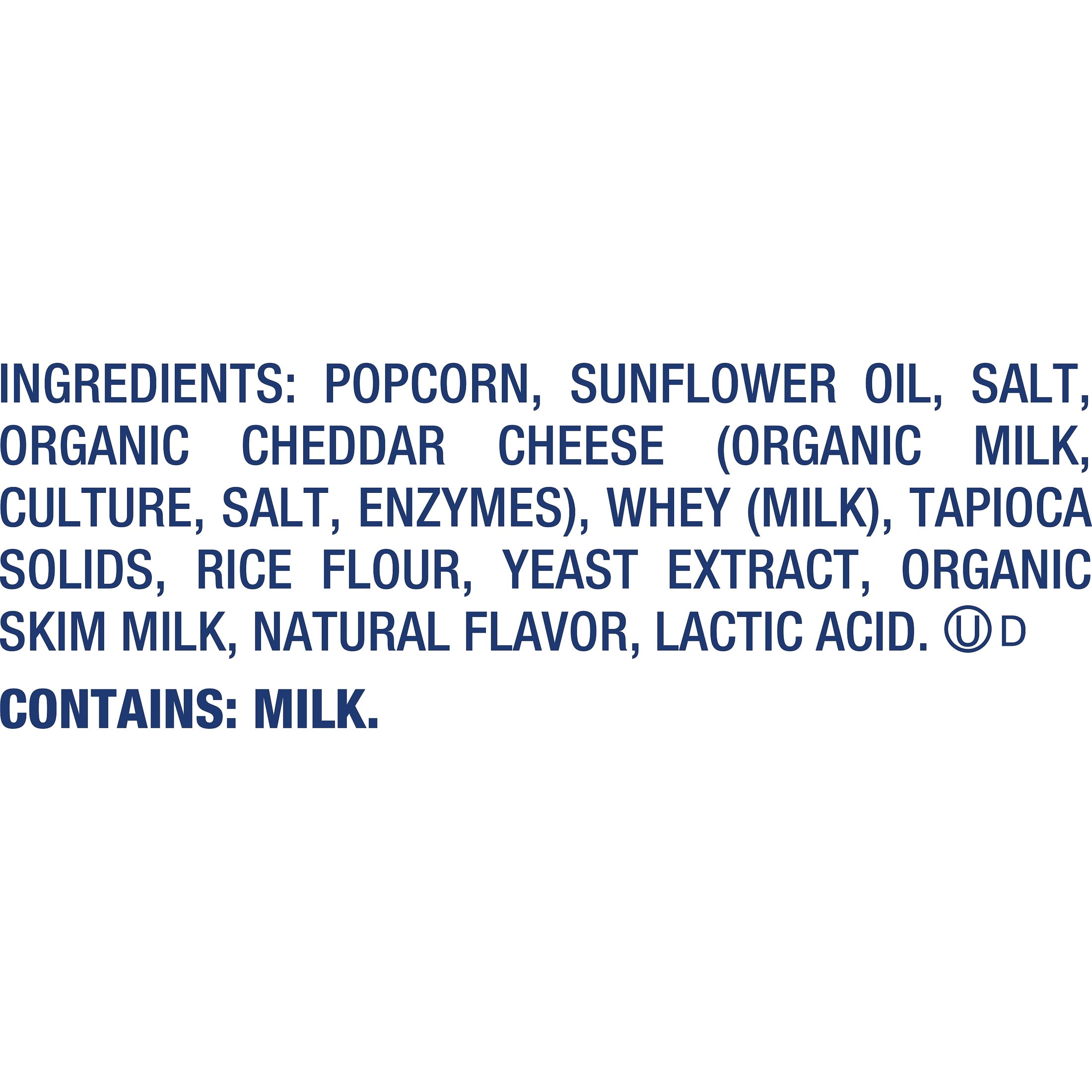 SKINNYPOP Gluten-Free White Cheddar Popcorn Snack, 8 oz Bag