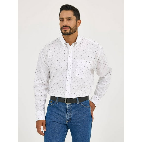 Wrangler George Strait White Print - Mens Shirt - 112365380