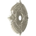 thumbnail image 2 of Ekena Millwork 22"OD x 3 1/2"ID x 1"P Attica Thermoformed PVC Ceiling Medallion (Fits Canopies up to 7 3/4"), Bright Coat Chrome, 2 of 10