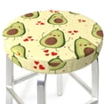 thumbnail image 3 of Balery Avocados And Hearts Round Bar Stool Seat Covers Velvet Fabric Adjustable Protects from Scratches and Stains for 14-17 Inch Chair-12 inch, 3 of 7