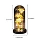 thumbnail image 4 of Rosa artificial con luz LED en cristal sobre base de madera, rosa preservada con luz LED, 4 of 10