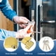 thumbnail image 3 of Cilindro de Cerradura de Latón Macizo, Cilindro de Cerradura de Puerta Cilindro de Cerradura de Puerta de Tormenta con Llaves para Puerta de Madera de Aluminio Antirrobo 70mm(30/10/30), 3 of 7