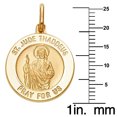thumbnail image 2 of Precious Stars 14K Yellow Gold Unisex Saint Jude Thaddeus Round Medallion - No Chain, Pendant Only, 2 of 3