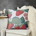 thumbnail image 2 of SHANXI Pink Fruits Fruit Pillow Covers Pillowcases Home Decor Bed Couch Sofa Office Living Room Cushion 12x12in, 2 of 5