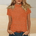 thumbnail image 2 of Sexlip Women's T-Shirt Short Sleeve Loose Fit Comfortable Wear All Occasion Use Soft Comfortable Fashion Forward Modern Style Orange XXL, 2 of 6