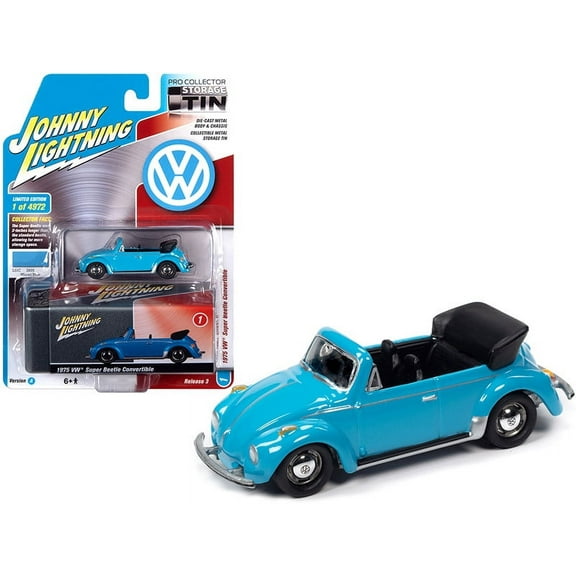Johnny Lightning 1975 VW Super Beetle Convertible Chase Piece