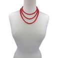 thumbnail image 5 of 60" Endless Infinity 8MM Matte Finish Red Magnesite Stone Beaded Long or Multi Strand Versatile Lenght Endless Infinity Mala Style Wrap Necklace., 5 of 5
