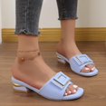 thumbnail image 2 of Ladies' low heeled sandals, breathable, comfortable, non slip, suitable for home work and leisure, outdoor foot on vacation slippers, 2 of 5