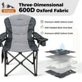 thumbnail image 3 of KingCamp Oversized Folding Camping Chair, High Back Heavy Duty for Adults, Fully Padded Folding Chairs Outdoor Sports, Portable Comfy Camping Chairs 400LBS Capacity Lawn Chair, 3 of 11