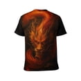 thumbnail image 2 of LAOLIUSN Men’s Dragon T Shirt 3D All Over Print Graphic Tee, Dark Fantasy Fire Dragon Face with Glowing Eyes, Short Sleeve Crewneck Streetwear Shirt S-4XL, 2 of 7