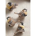 thumbnail image 2 of RAZ Imports 2.25 inches Wintry Resin Chickadee Bird Ornaments Set of 4, 2 of 3