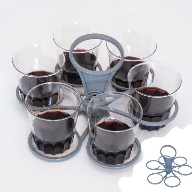 ¡Descuentos Sorprendentes!, Portavasos plegables portátiles para fiestas Portavasos giratorios para seis tazas de café Portavasos portátiles para cócteles Akmoler