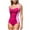 Hot Pink, variant on Elegant Solid Color One Piece Swimsuit for Women Simple Design Slim Fit Comfortable Swimwear for Summer Beach Holiday