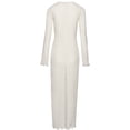 thumbnail image 4 of Mialoley Robe Longue pour Femmes, Robe Fendue à Manches Longues Fleurie Ajustée Robe Cocktail pour Soirée, 4 of 5