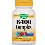 Nature's Way Vitamin B-100 Complex Capsules 100 ea (Pack of 2)