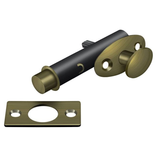 Deltana MB175U5 Mortise Bolt; Antique Brass Finish