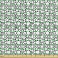 thumbnail image 2 of Ambesonne Modern Fabric by the Yard Upholstery, Different Size Circles Motif, 2 Yards, Charcoal Grey and Pale Taupe, 2 of 5