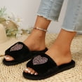 thumbnail image 4 of uublik Women's House Fuzzy Slippers Memory Foam Open-Toe Slippers Soft Fleece Indoor Shoes Indoor/Outdoor Slippers, Pink, 4 of 7