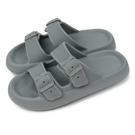 

Comfort Slides Double Buckle Adjustable EVA Flat Sandals For Women Man