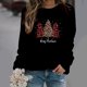 thumbnail image 2 of Sudaderas Navideñas Para Mujer, Camiseta Holgada Estampada A La Moda, Blusa de Manga Larga, Tops Casuales de Cuello Redondo Odeerbi ODB191854, 2 of 7