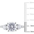 thumbnail image 3 of Everly Women's Cubic Zirconia Sterling Silver Engagement Ring, 3 of 8