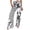 Gray, variant on XIAOCHA Womens Striped Pants High Waist Elastic Waist Wide Leg Soft Summer Trousers,Green