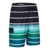 Tyhengta Men's Quick Dry Swim Trunks Mesh Lining Beach Board Shorts with Pockets White Stripe Black Gradient Green M