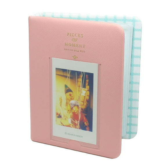 64 Pockets 3 Inch Piece of Moment Candy Color Fuji Instax Photo Mini Book Album or Name Card for Instax Mini 70 7s 8 25 50s 90 Film/ Pringo 231/ Fujifilm Instax SP-1/ Polaroid PIC-300P/ Z2300-(Pink)