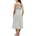 thumbnail image 3 of INSPIRE CHIC Midi Dress for Women Halter Neck 2026 Summer Smocked Striped Dresses XL White, 3 of 6