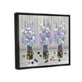 thumbnail image 3 of Stupell Industries Purple Rose Bouquet Trio Scattered Rustic Rocks Graphic Art Jet Black Floating Framed Canvas Print Wall Art, Design by Ziwei Li, 3 of 6